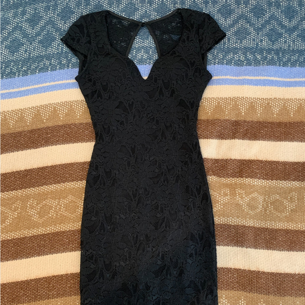 Lovely Day Little Black Lace Dress